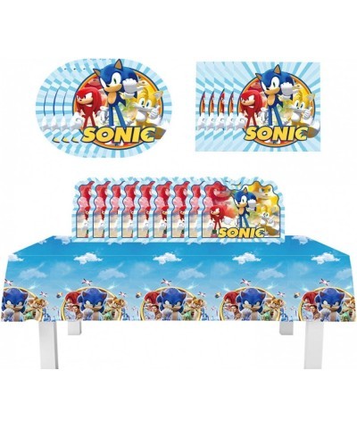 Hedgehog Birthday Party Supplies Set 61 Pieces 20 Tissues + 20 Plates + 20 Invitation Cards + 1 Tablecloth $22.79 Kids' Party...