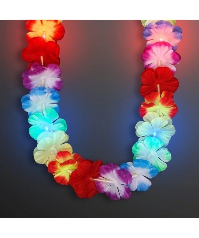 Light Up Rainbow Flower Hawaiian Lei with LED Lights $20.62 Kids' Dress-Up Accessories