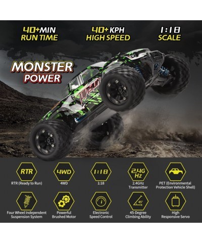 1:18 Scale All Terrain RC Cars 40KM/H High Speed 4WD Remote Control Car with 2 Rechargeable Batteries 4X4 Off Road Monster RC...