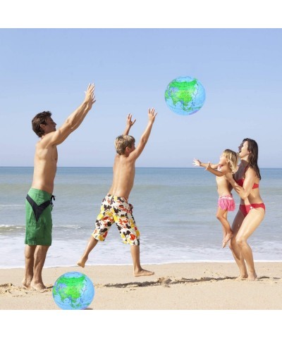 24 Pack Inflatable Globe PVC World Globe Inflatable Earth Beach Ball Swimming Pool Ball Birthday Beach Party Decoration Summe...