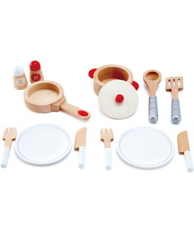 Hape Cook & Serve Set | 13 Piece Wooden Pretend Play Cooking Set with Accessories $38.15 Toy Kitchen Products