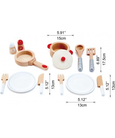 Hape Cook & Serve Set | 13 Piece Wooden Pretend Play Cooking Set with Accessories $38.15 Toy Kitchen Products