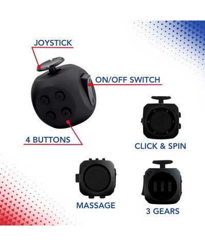 Doctor Developed Button Fidget Cube for Adults and All Ages – Premium Quality Fidget Toy for Stress and Anxiety Relief Items ...