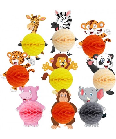 Safari Party Supplies Wild Jungle Animals Honeycomb Centerpieces Animals Decor for Baby Shower Kids Jungle Theme Party Suppli...