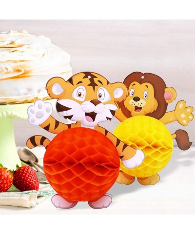 Safari Party Supplies Wild Jungle Animals Honeycomb Centerpieces Animals Decor for Baby Shower Kids Jungle Theme Party Suppli...