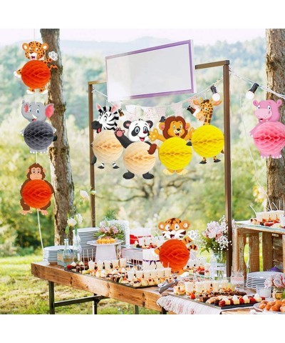 Safari Party Supplies Wild Jungle Animals Honeycomb Centerpieces Animals Decor for Baby Shower Kids Jungle Theme Party Suppli...