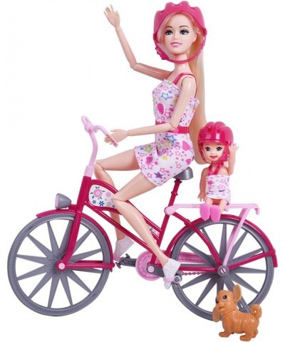 Fashion Doll Playset with Glam Bicycle & Cute Mini Doll Baby & Accessories Dollhouse Accessories 2022 Christmas Birthday Gift...