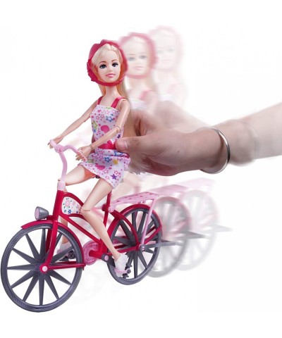 Fashion Doll Playset with Glam Bicycle & Cute Mini Doll Baby & Accessories Dollhouse Accessories 2022 Christmas Birthday Gift...