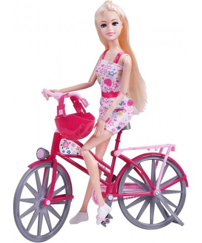 Fashion Doll Playset with Glam Bicycle & Cute Mini Doll Baby & Accessories Dollhouse Accessories 2022 Christmas Birthday Gift...