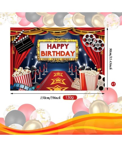 86 Pcs Movie Night Party Decorations Kit Include Movie Night Themed Large Backdrop Movie Night Colorful Balloons Movie Night ...