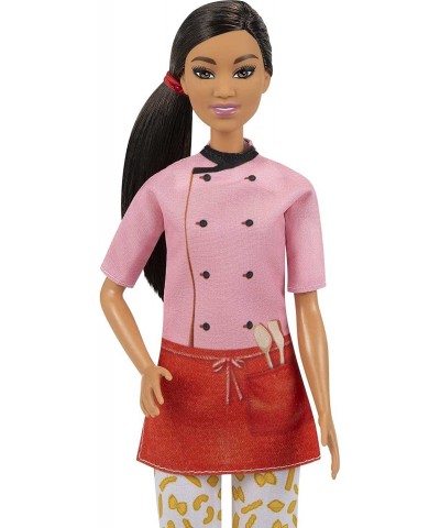 Pasta Chef Brunette Doll (12-in) with Colorful Chef Top Macaroni Print Pants Chef Hat Pasta Pot & Pasta Cutter Accessories Gr...