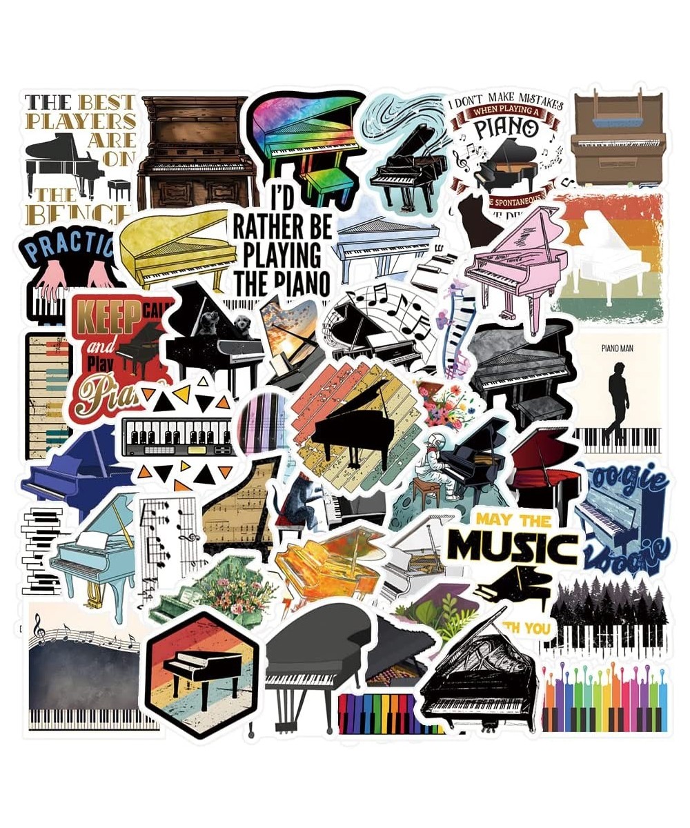 52Pcs Piano Stickers Aesthetic Vinyl Waterproof Sticker Decals for Water Bottle Laptop Phone Skateboard Scrapbook Gifts for K...