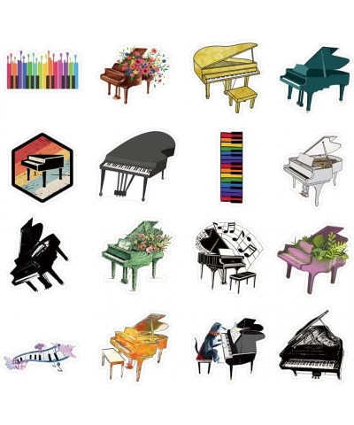 52Pcs Piano Stickers Aesthetic Vinyl Waterproof Sticker Decals for Water Bottle Laptop Phone Skateboard Scrapbook Gifts for K...