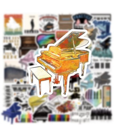 52Pcs Piano Stickers Aesthetic Vinyl Waterproof Sticker Decals for Water Bottle Laptop Phone Skateboard Scrapbook Gifts for K...