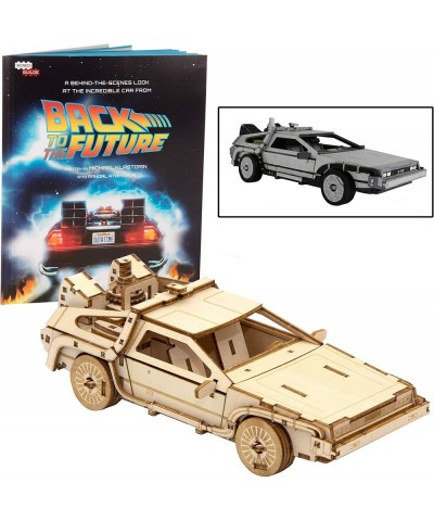 Back to The Future Delorean 3D Wood Puzzle & Model Figure Kit (154 Pcs) - Build & Paint Your Own 3-D Movie Toy - Holiday Educ...