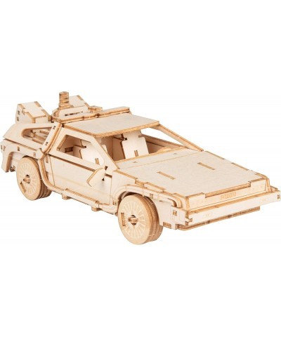 Back to The Future Delorean 3D Wood Puzzle & Model Figure Kit (154 Pcs) - Build & Paint Your Own 3-D Movie Toy - Holiday Educ...