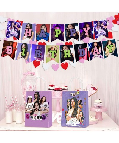 16 Pcs Olivia Singer Rodrigo Party Paper Gift Bags 2 Styles Party Favor Bags with Handles for Singer Party Decorations Candy ...