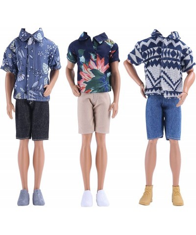 3 Sets Casual Wear T-Shirt Jackets Pants Pack Summer Clothes with 3 Pairs Shoes for 12″ Boy Doll $16.83 Doll Accessories