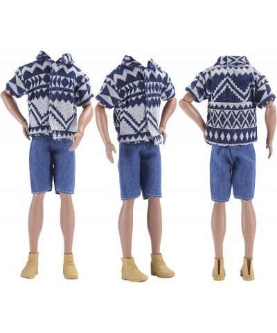 3 Sets Casual Wear T-Shirt Jackets Pants Pack Summer Clothes with 3 Pairs Shoes for 12″ Boy Doll $16.83 Doll Accessories