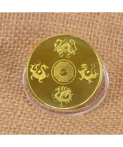 Chinese Ancient Mythical Creatures I Ching Lucky Coin Blue Dragon Lottery Ticket Scratcher Tool Lucky Charms Challenge Coin $...