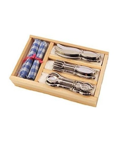 Melody Jane Dollhouse Cutlery & Napkins in Tray Kitchen Dining Accessory 1:12 $19.49 Dollhouse Accessories