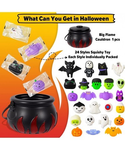 24 Pcs Halloween Squeeze Toys with 5.5" Halloween Cauldron Halloween Party Favors Trick or Treat Goodie Bag Filler Halloween ...