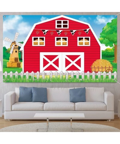 Farm Barn Door Backdrop Farm Birthday Party Supplies Red Barn Door Backdrop Banner Farm Photography Props Photo Booth for The...