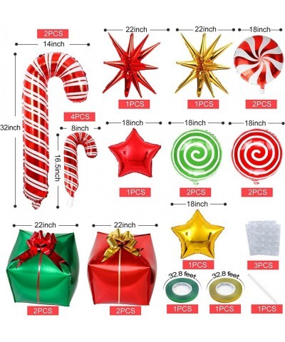 Merry Christmas Candy Foil Balloons Christmas/Birthday Decorations Xmas Party Supplies Christmas Balloons Garland Arch Kit Ca...