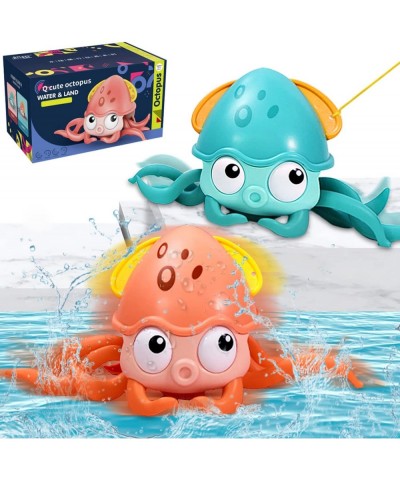 Octopus Bath Toy Crawling Toy Amphibious Movable Pet Octopus Bathtub Toy Windup Swimming Octopus Pull String Crawling Octopus...