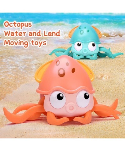 Octopus Bath Toy Crawling Toy Amphibious Movable Pet Octopus Bathtub Toy Windup Swimming Octopus Pull String Crawling Octopus...