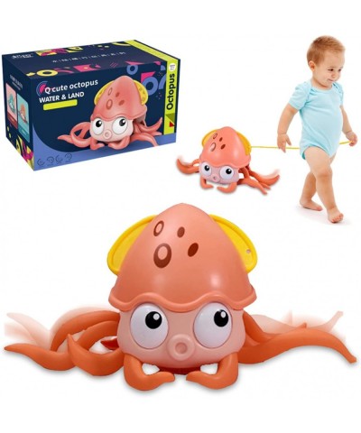 Octopus Bath Toy Crawling Toy Amphibious Movable Pet Octopus Bathtub Toy Windup Swimming Octopus Pull String Crawling Octopus...