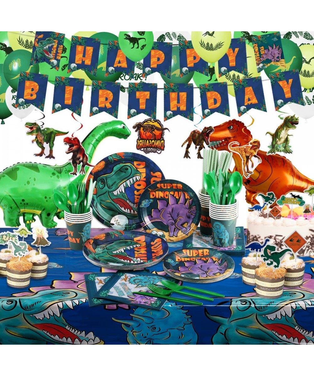 Dinosaur Birthday Party Supplies Kit For Boys Dinosaur Party Decorations-20 Guest-Include Dino Plates Cups Napkins Banner Cut...