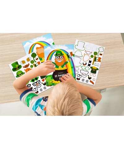 St.Patrick's Day Craft Sticker for Kids 24pcs Make Your Own Leprechaun Face Stickers St.Patricks'Day Party Game Activities fo...