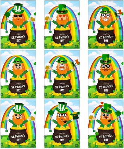 St.Patrick's Day Craft Sticker for Kids 24pcs Make Your Own Leprechaun Face Stickers St.Patricks'Day Party Game Activities fo...