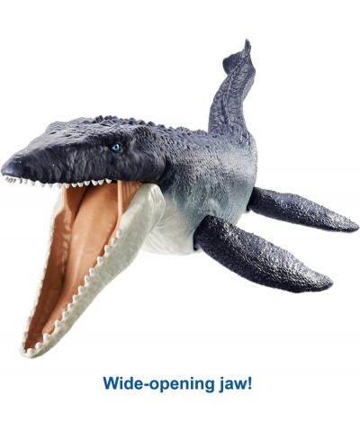 Jurassic World Dominion Ocean Protector Mosasaurus Dinosaur Action Figure from 1 Pound of Recycled Plastic Movable Joints Toy...