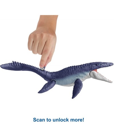 Jurassic World Dominion Ocean Protector Mosasaurus Dinosaur Action Figure from 1 Pound of Recycled Plastic Movable Joints Toy...