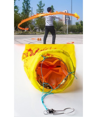 3D Colorful Dragon Silk Flowy Spinning Shaking Poi for Fitness Juggling and Games Flinging The Dragon Spiral (16.4FT Rainbow ...