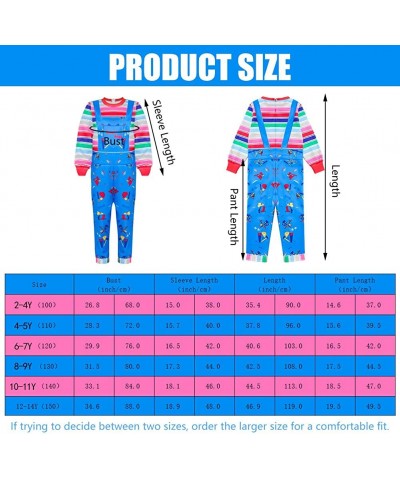 Chucky Costume Kids Chucky Jumpsuit for Girls Chucky Dress Halloween Chucky Cosplay Costume $53.80 Kids' Costumes