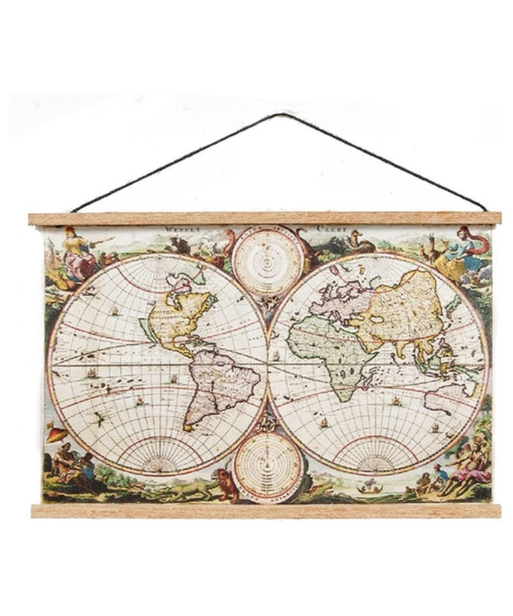 Melody Jane Dollhouse Ancient World Map Wall Hanging Chart 1:12 Study School Accessory $17.26 Dollhouse Accessories