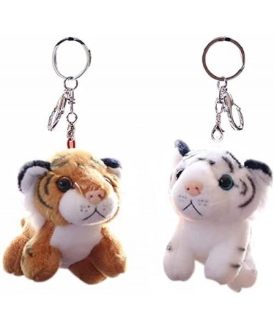 2PCS Tiger Plush Keychains Stuffed Animal Keychain Toy Cute Keychains Tigers Plush Hanging Pendants Tiger Shaped Hanging Doll...