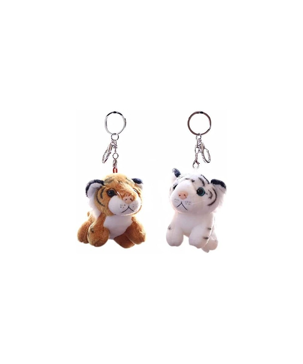 2PCS Tiger Plush Keychains Stuffed Animal Keychain Toy Cute Keychains Tigers Plush Hanging Pendants Tiger Shaped Hanging Doll...