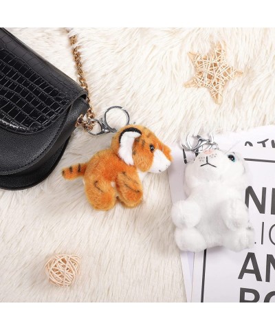 2PCS Tiger Plush Keychains Stuffed Animal Keychain Toy Cute Keychains Tigers Plush Hanging Pendants Tiger Shaped Hanging Doll...