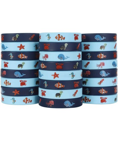 24 Pack Under the Sea Silicone Wristbands Bracelets Ocean Life Animal Birthday Decoration Party Favors for Kids $15.96 Kids' ...