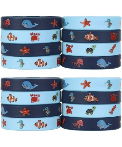 24 Pack Under the Sea Silicone Wristbands Bracelets Ocean Life Animal Birthday Decoration Party Favors for Kids $15.96 Kids' ...