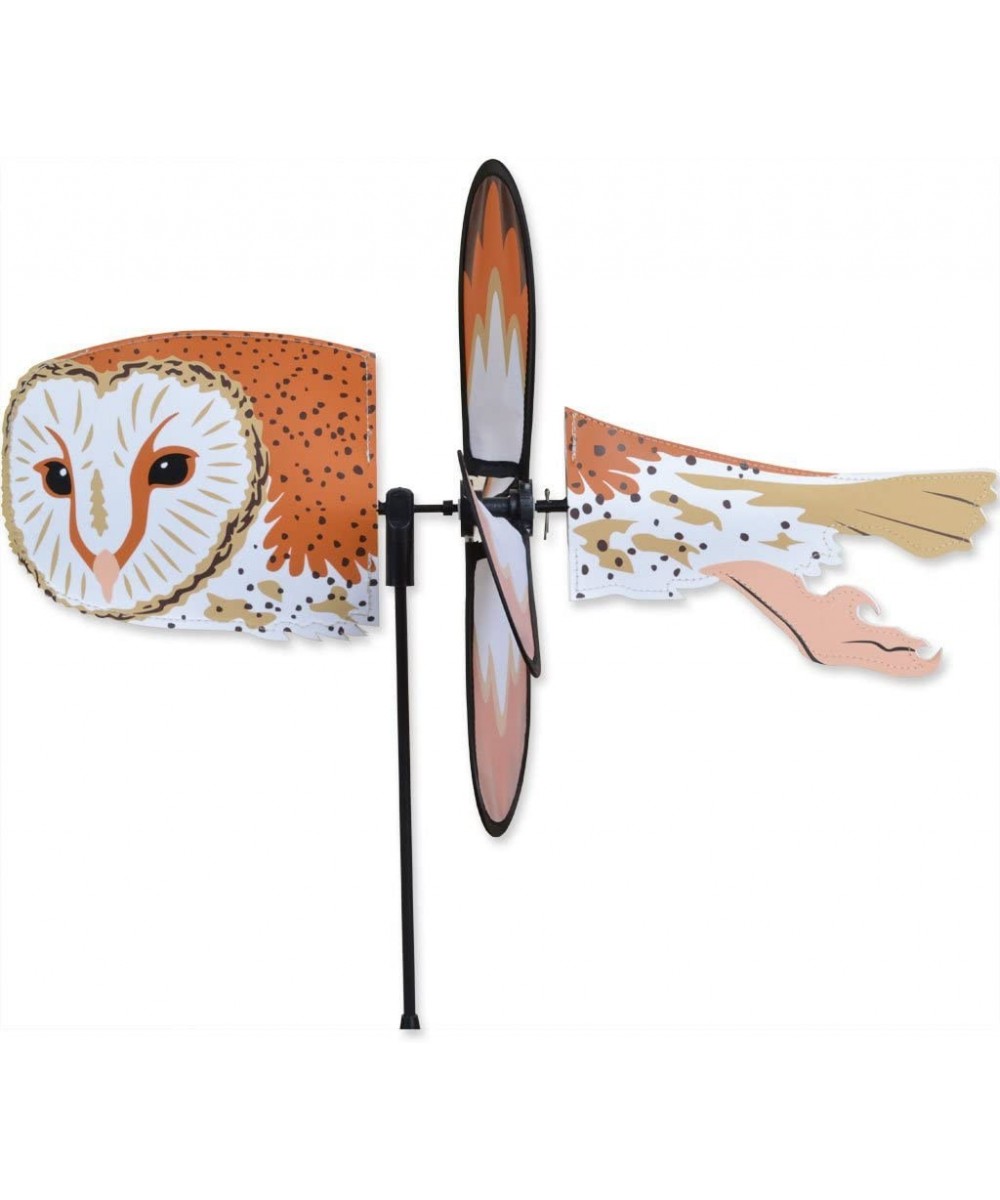 BARN OWL Petite Garden Stake Wind Spinner & Designs-18"w $48.38 Kites & Wind Spinners