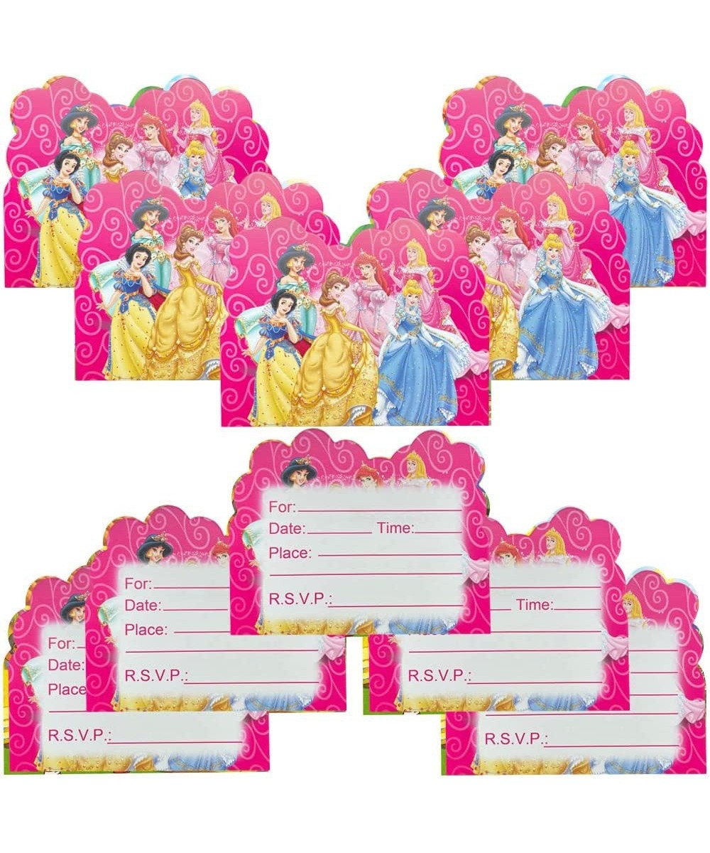 30 Pcs Princess Birthday Invitation Cards Princess Birthday Party Invitation Cards for Kids Princess Birthday Party Supplies ...