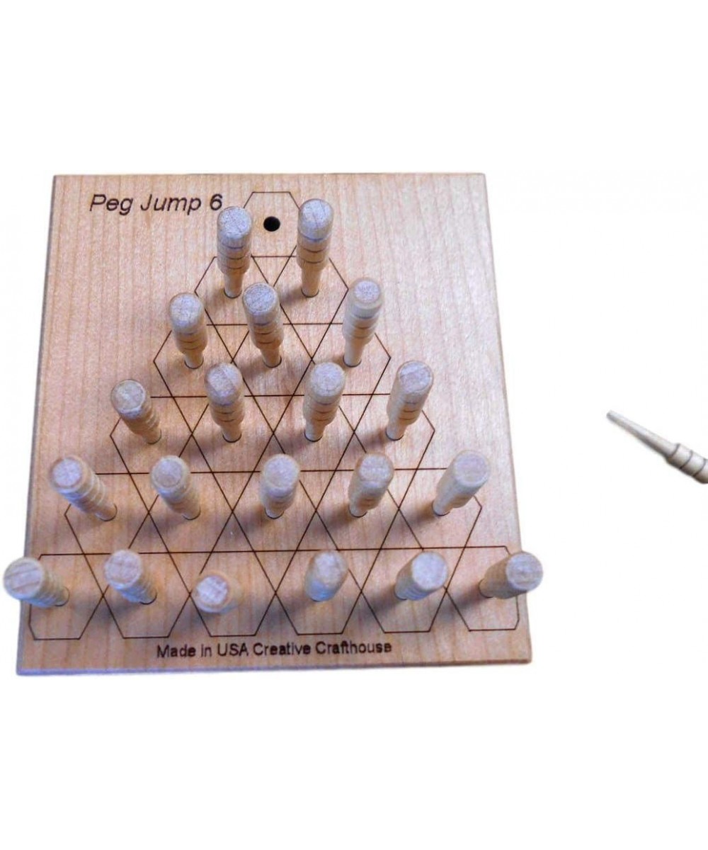 Peg Jump Triangle 6 – More Complex Version of The Familiar 5 Row Jump Puzzle $43.08 Pegged Puzzles