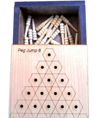 Peg Jump Triangle 6 – More Complex Version of The Familiar 5 Row Jump Puzzle $43.08 Pegged Puzzles