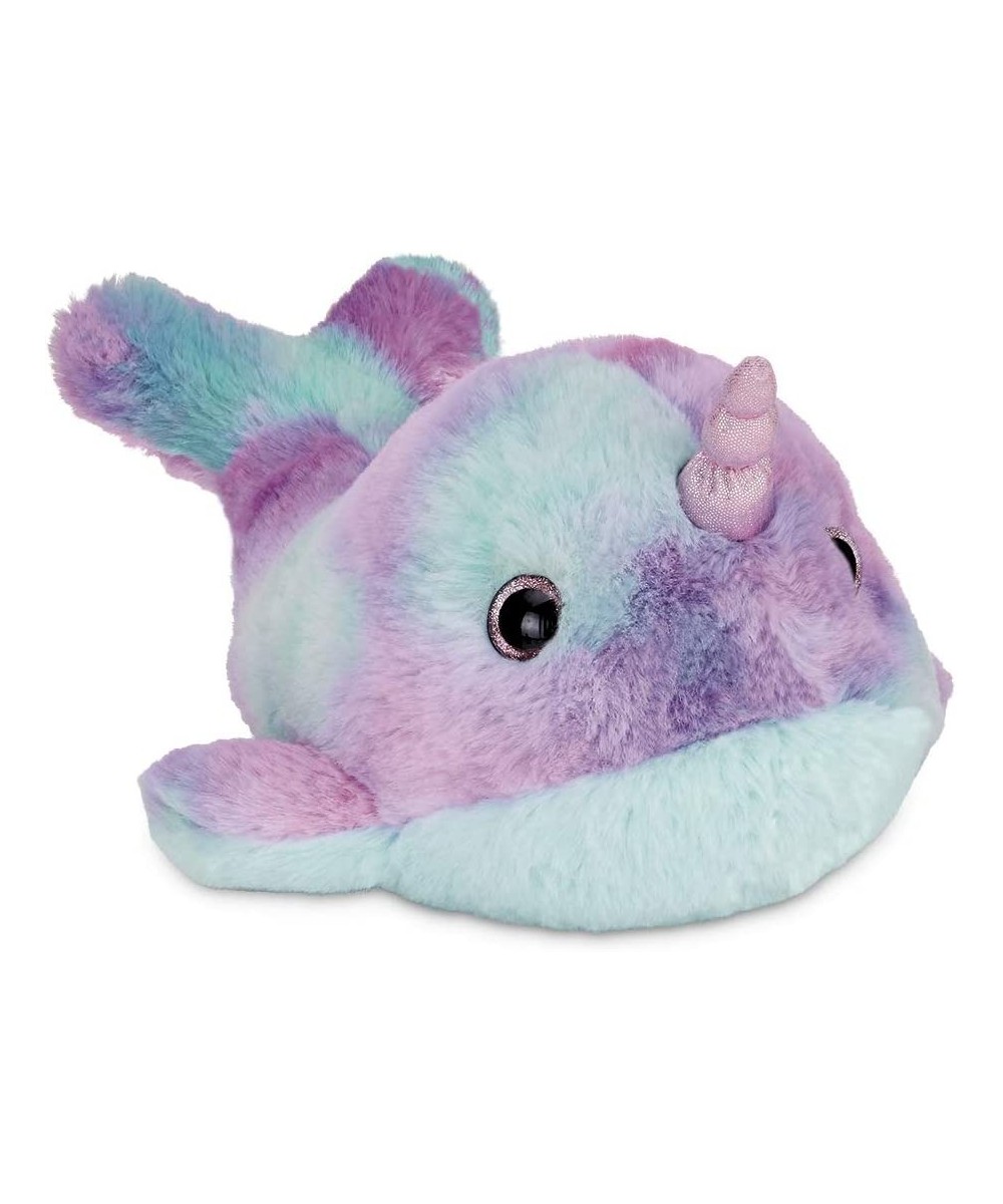 Bearington Rainbow Narwhal: 12” Groovy Plush Toy Ultra-Soft with Purple Blue and Pink Rainbow Colors Super Cozy with Sparkly ...