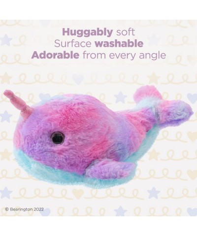 Bearington Rainbow Narwhal: 12” Groovy Plush Toy Ultra-Soft with Purple Blue and Pink Rainbow Colors Super Cozy with Sparkly ...